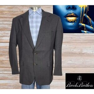 Brooks Brothers Blazer Mens Suit Jacket Blue 2 Button Casual Sport Coat Wool 42R